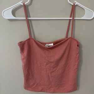 Pink Cropped Tank Top
